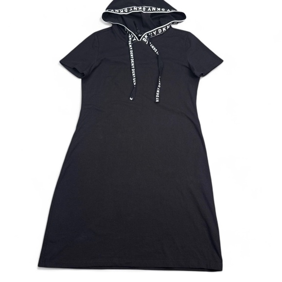 NWT DKNY Hooded T-Shirt Dress - Size Small - Picture 3 of 4